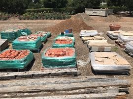 Sandformed bricks, flagstone, fired bricks