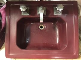 Sink plus toilet and tub, lots of chrome, 1953 Crane & Drexel
