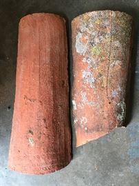 Clay roof tile, prevalent lichen 