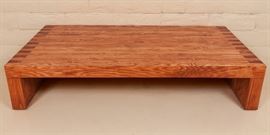 Heavy lumber slab tables (4)