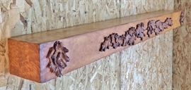 Carved mantle by Pam Gershorn