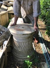 Marble pedestal, estimated 400-800 years old, 9.2K