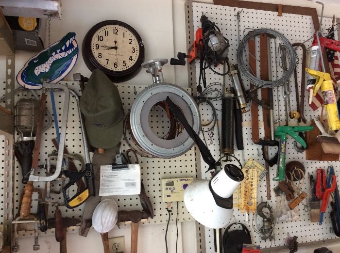 Lots of tools in garage 