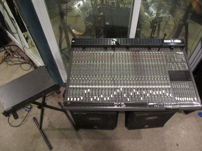 Mackie 32-8 mixing console; and Mackie 220w power supply. (No stands)
