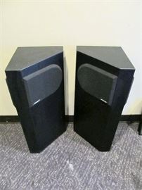 Pair of Bose 401 "Direct/Reflecting Speaker With Stereo Space Array", speakers in wedge cabinets.