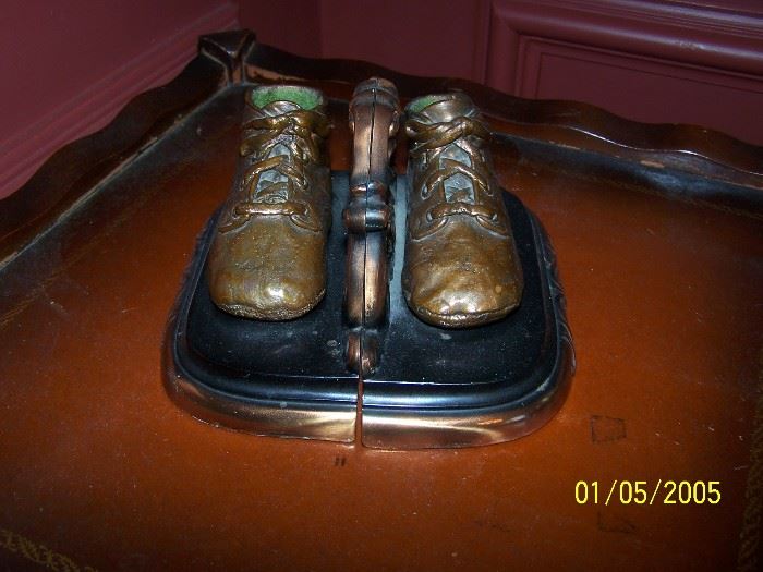 vintage Bronze Baby Shoes