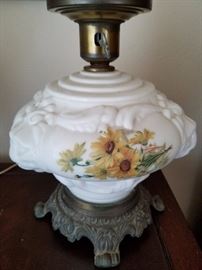 Milk Glss fenton lamp