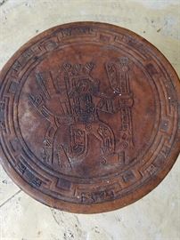 Top of wood carved stool