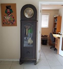 Antique Embee 1930's Large Grandfather clock with clear beautiful chimes