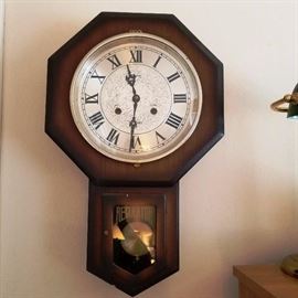 Wood wall regulator clock
