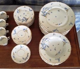 Delicate blue and white with gold trim Limoges France China