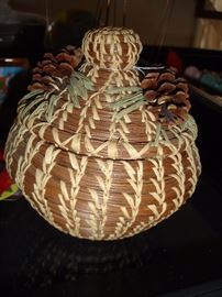Indian Pine Needle Basket
