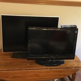 Two flatscreen TVs; 27 inch and 32 inch 
