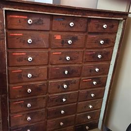  Grandpa Dales multi drawer old wooden cabinet 