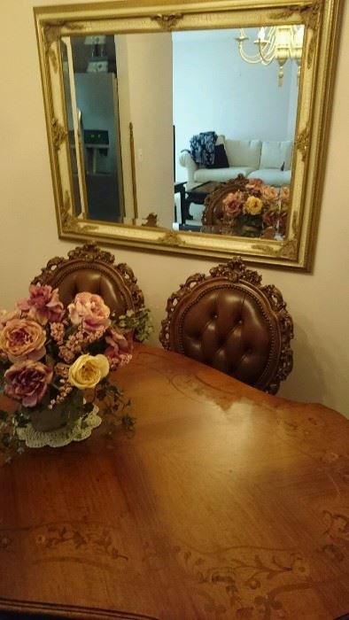 Very Large Gilded wall mirror