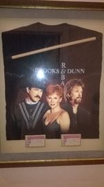 Reba & Brooks & Dunn concert memories framed