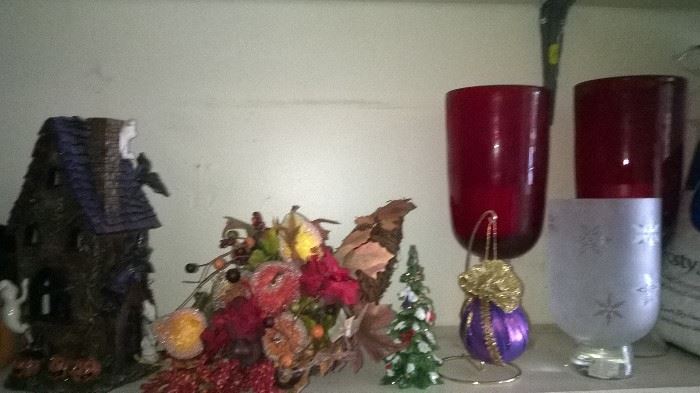 candle holders & fall decor