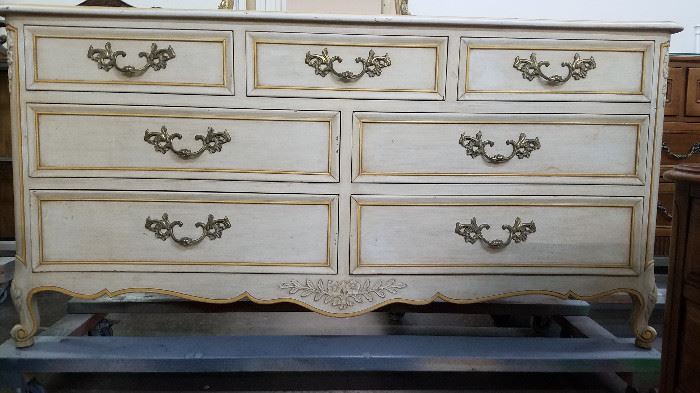 Kindel French Provincial Dresser with Nightstand and King Headboard
