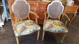 French Provincial Cane Back Chairs