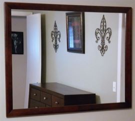 King Size Bedroom Set Including: Bed W/Mattress & Box Springs, 2 Night Stands, 9 Drawer Dress, 5 Drawer Chest, & 45”x36” Mirror