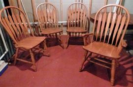 4 Light Oak Dining Chairs