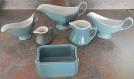 Anchor Hocking “Shenango” China Gravy Boats & Pitcher
