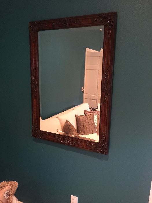 Beveled wall mirror