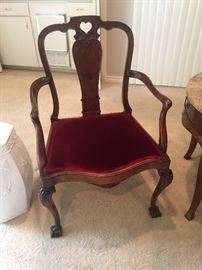 Chippendale mahogany antique arm chair
