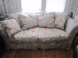 Floral sofa with matching loveseat