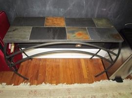 Slate topped console table
