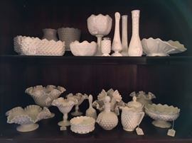 Fenton, milk glass, hobnail, white, etc.