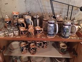 German beer steins -- Germany, Japan, Avon