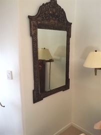 Silver on wood mirror