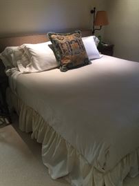 A custom Upholstered King bed