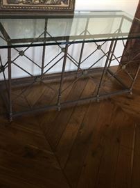 custom French iron base with glass top magnificent piece