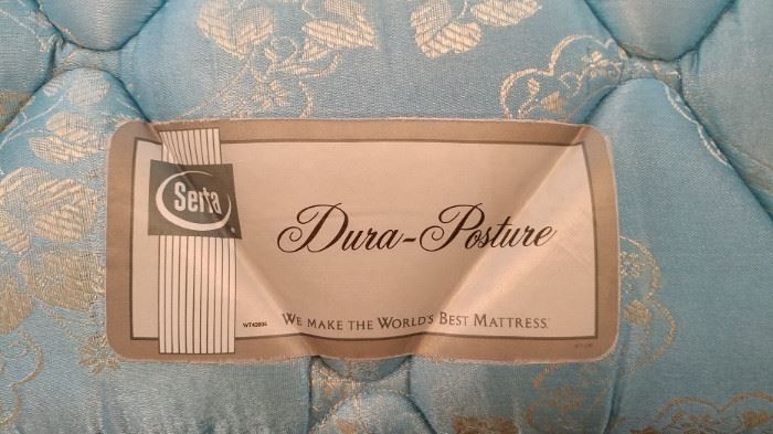 Serta label on the mattress.