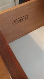 Label inside of Bassett dresser.