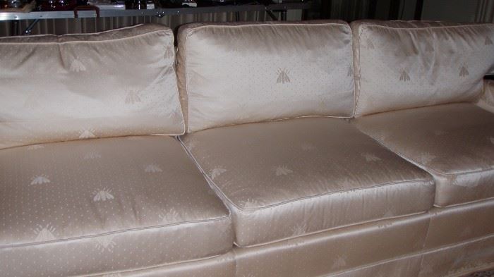 Silk sofa & matching lovesea