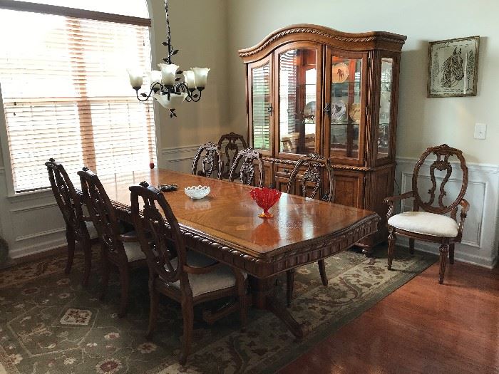 Wynwood China Cabinet  - Banquet Table and 8 chairs