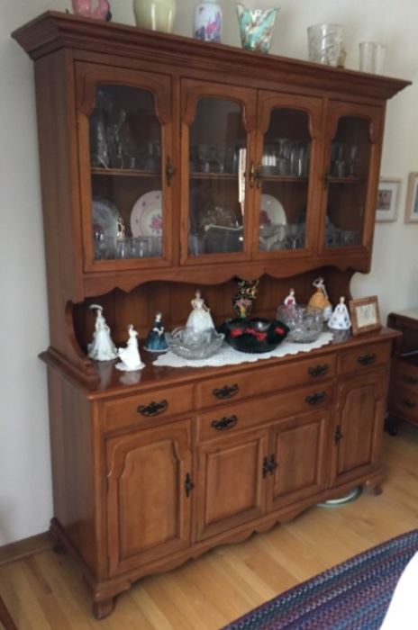 Solid cherry hutch purchased in 60's, lovingly cared for.
