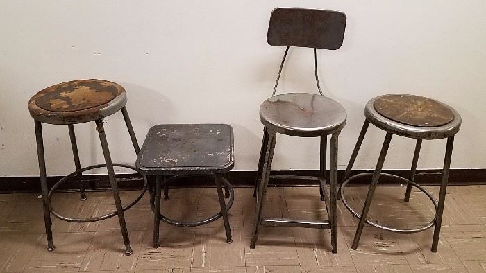 Industrial stools - some have adjustable legs