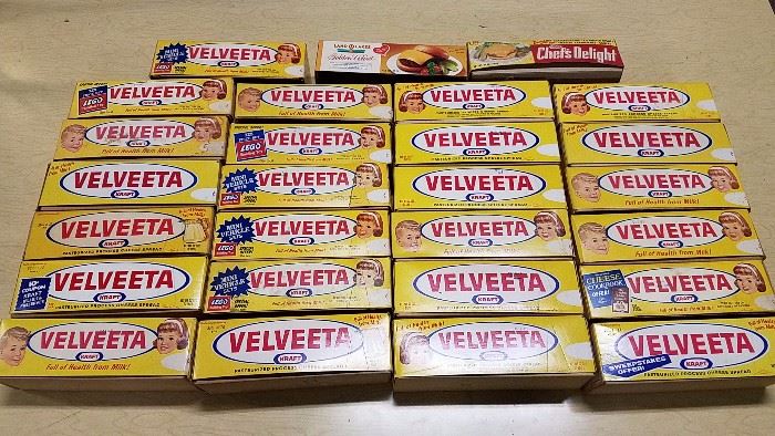 1970s Velveeta boxes and lids