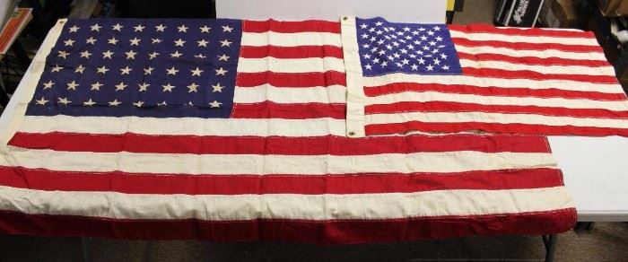 Vintage U.S. flags. 