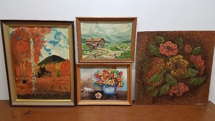 Vintage paintings - one paint by number