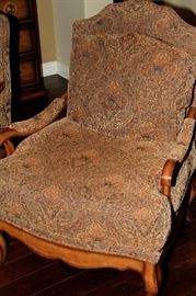 Jessica Brown Paisley Wood Arm Chair