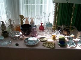 FENTON, WELLER, CUT GLASS & MORE