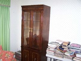 THE OTHER SLIGH GLASS-DOOR DISPLAY CABINET & BOOKS