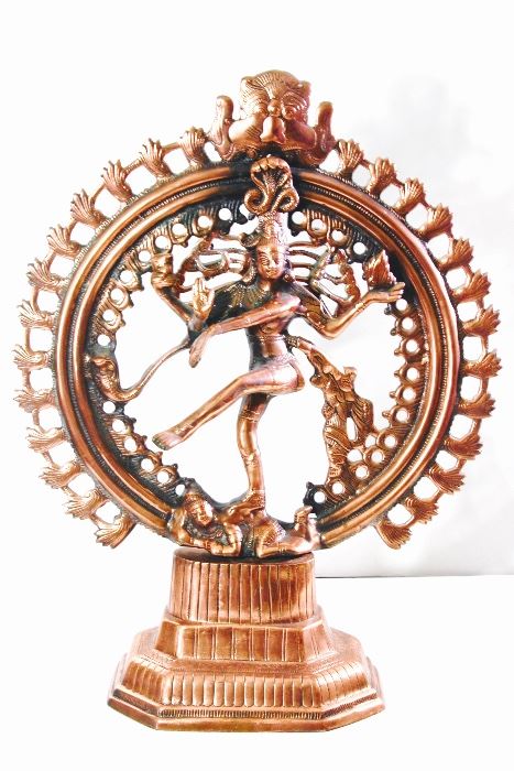 Vintage Hindu God Metal Sculpture