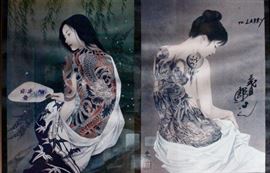 Tattooed Asian Women Poster