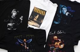 Nirvana and Kurt Cobain t-shirts